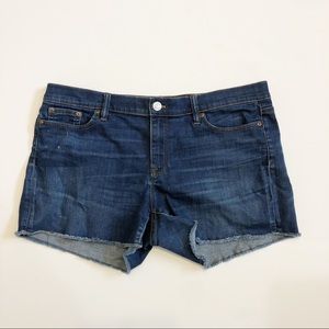 J. Crew denim cut off shorts dark indigo size 32